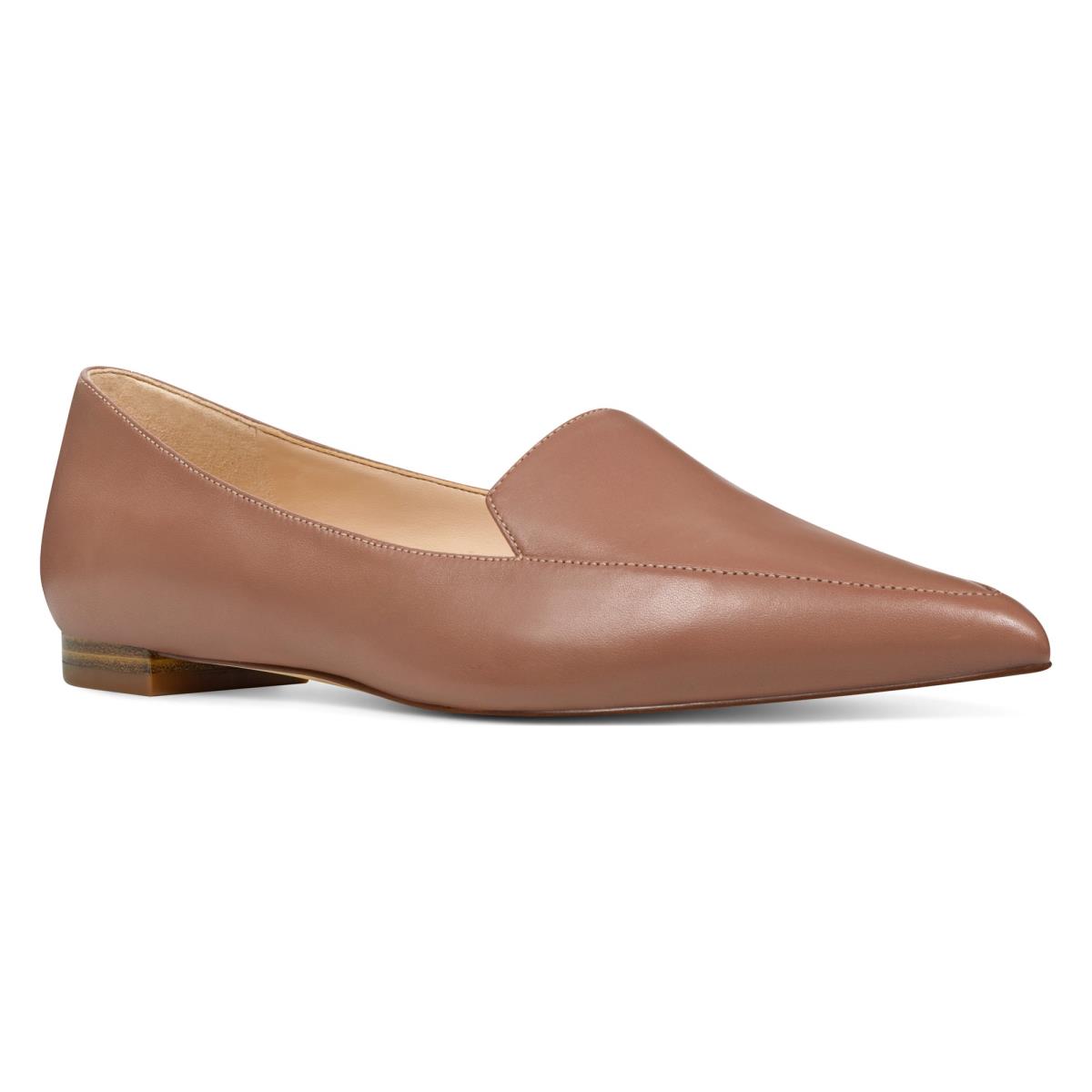 Nine West Abay Smoking Flats Beige | GRKP82641