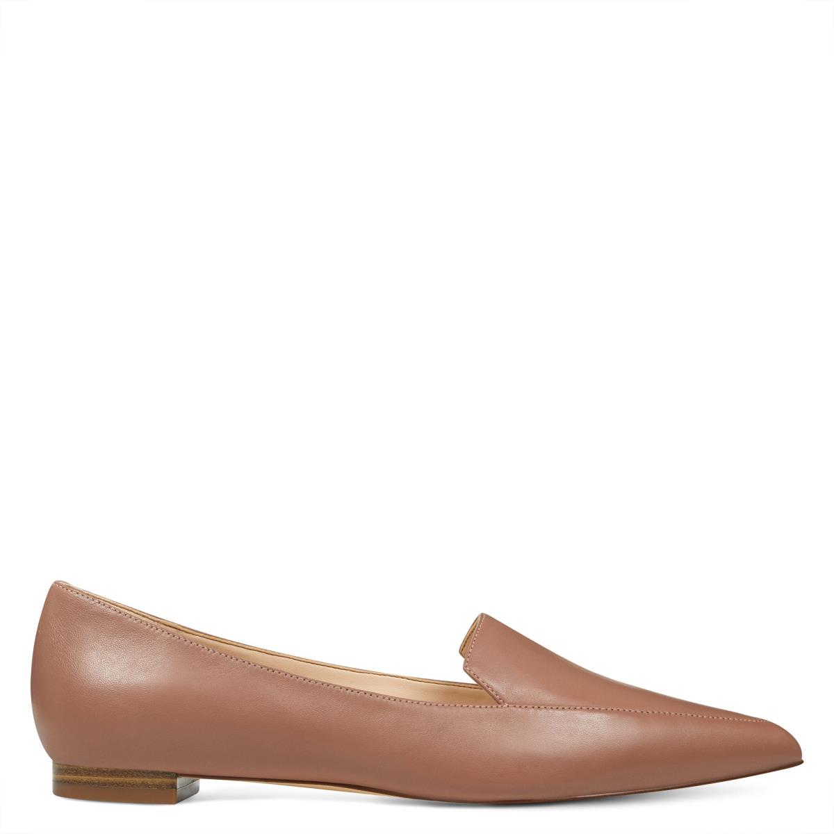 Nine West Abay Smoking Flats Beige | GRKP82641