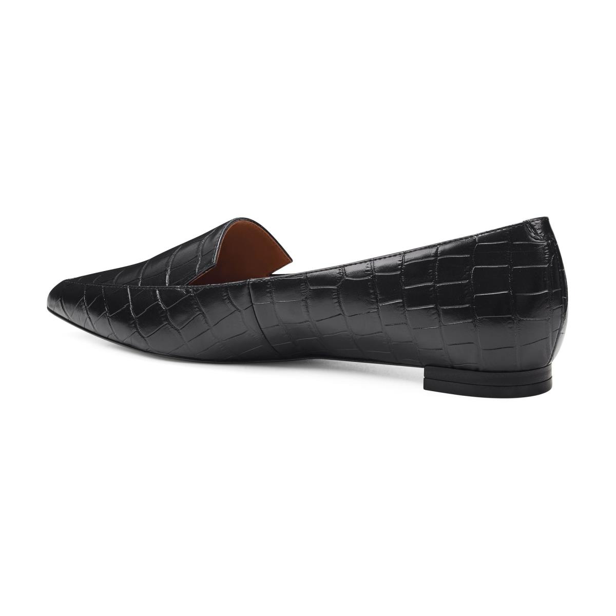 Nine West Abay Smoking Flats Black | UKNV45367