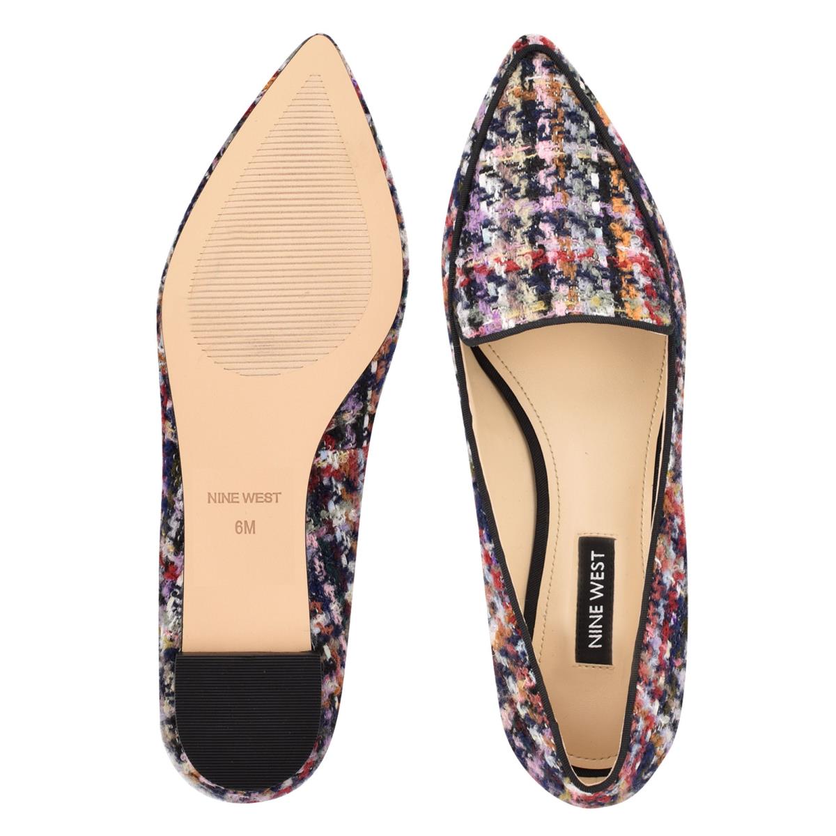 Nine West Abay Smoking Flats Blue / Multicolor | EHRA86475