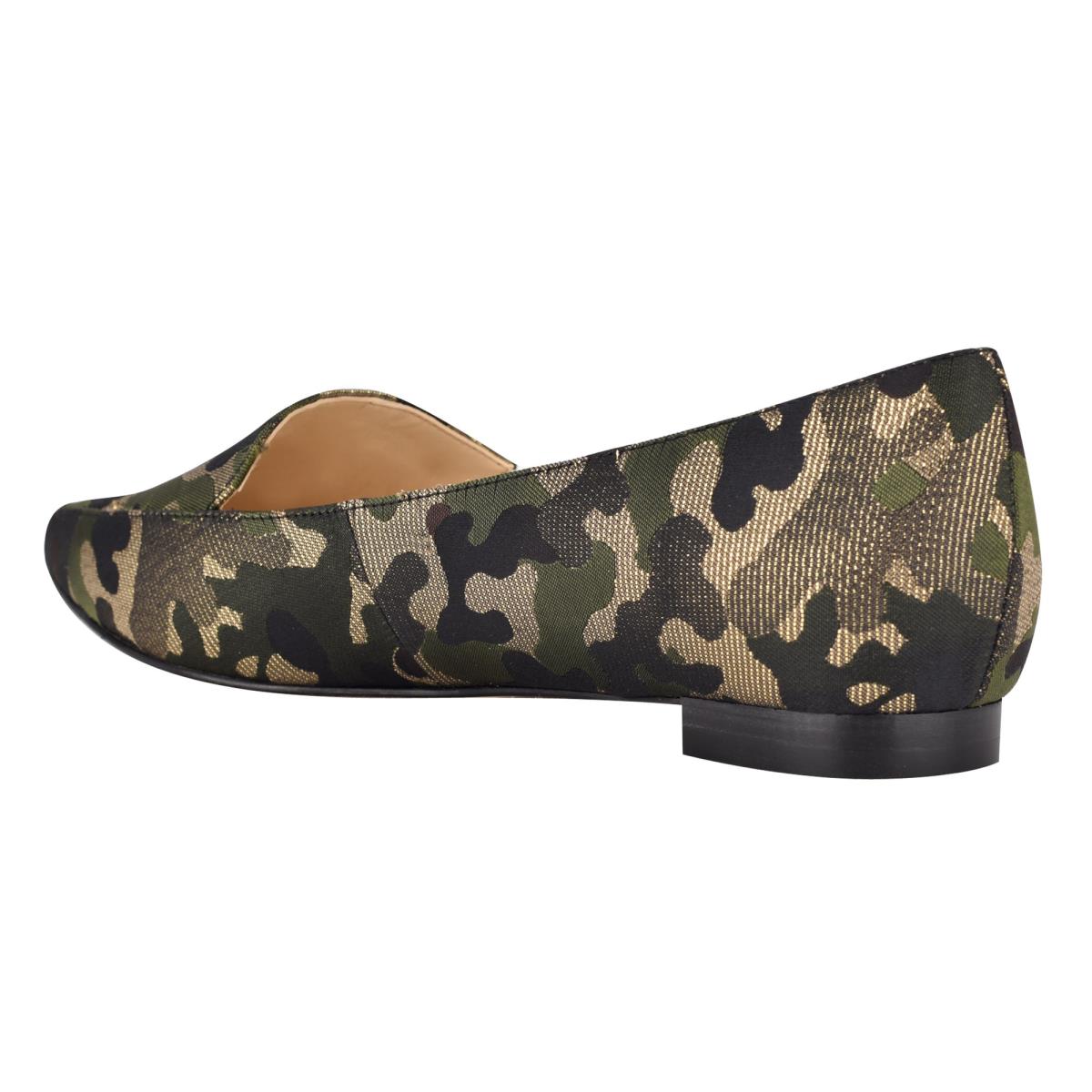 Nine West Abay Smoking Flats Camo | KNHX46157