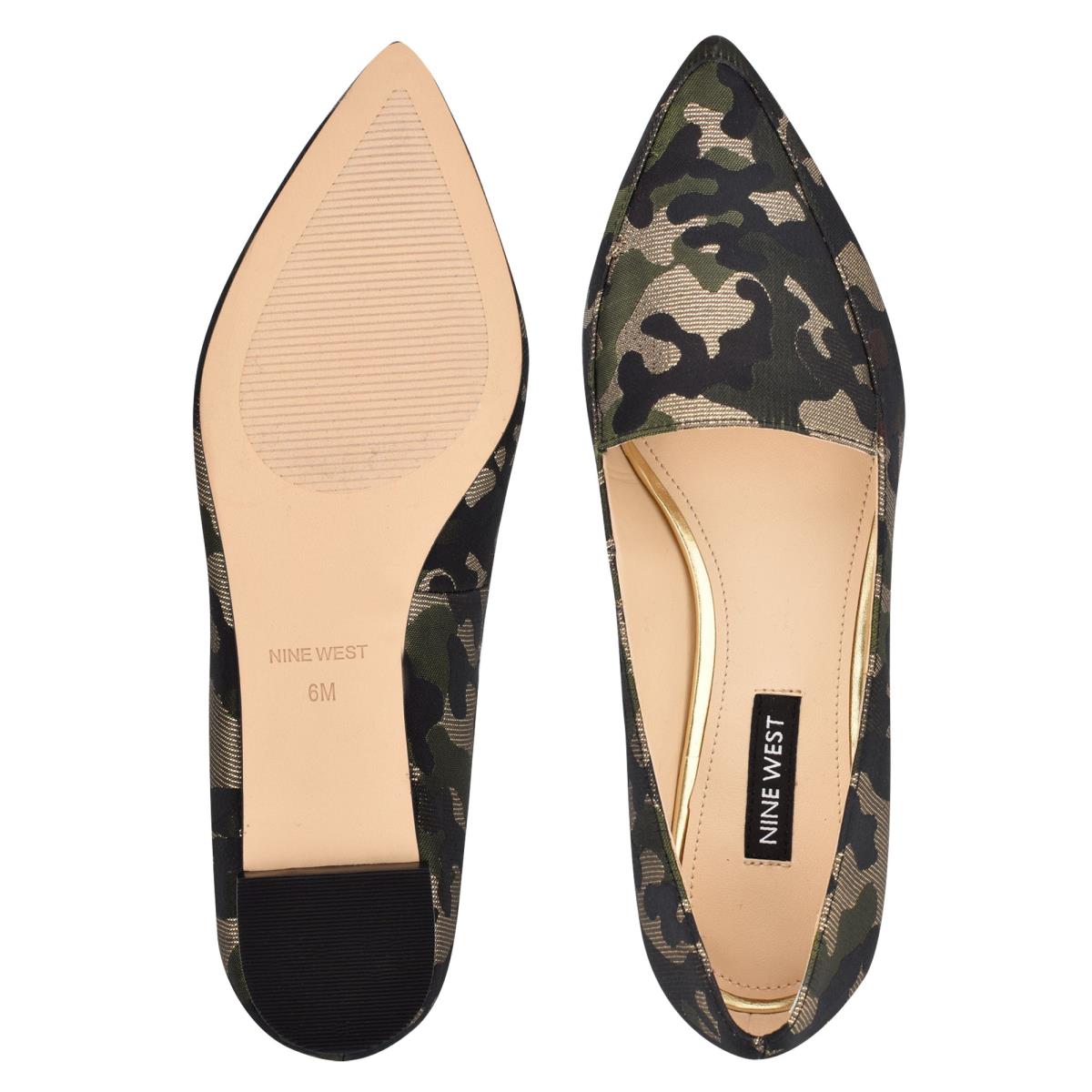 Nine West Abay Smoking Flats Camo | KNHX46157