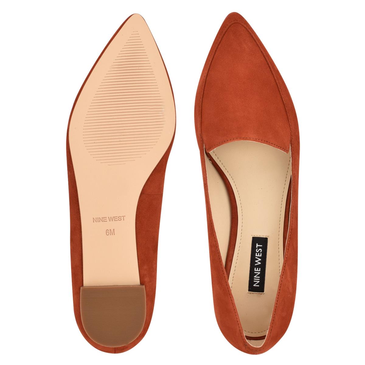 Nine West Abay Smoking Flats Red | IWXQ51326