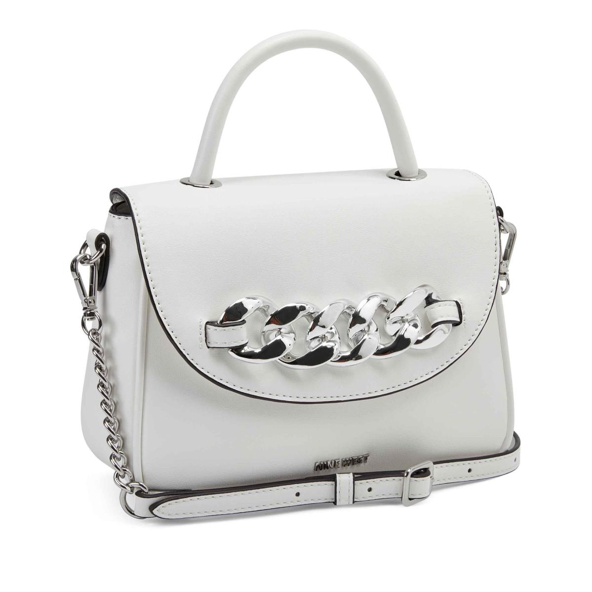 Nine West Addy Mini Top Handle Flap Crossbody Bags White | ZOHB03691