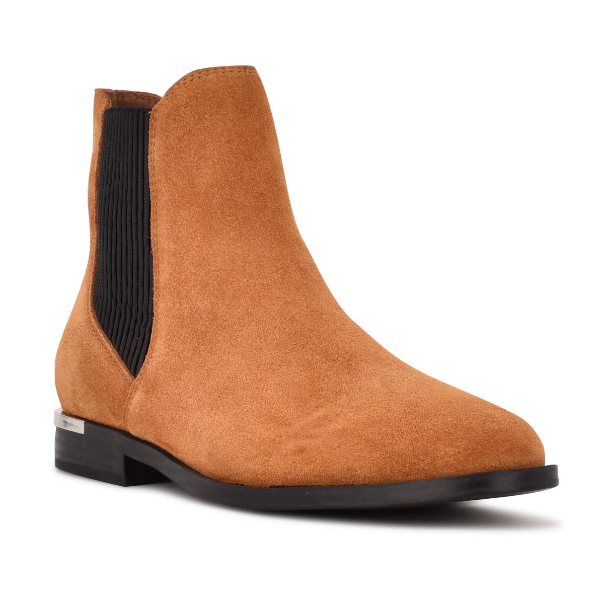 Nine West Agate Chelsea Booties Brown | QMRG37964