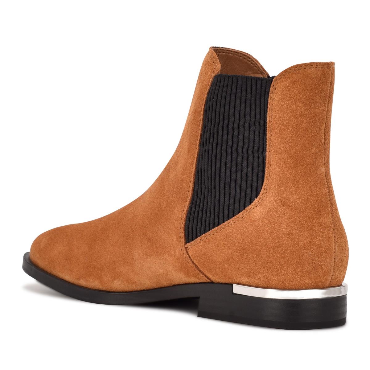 Nine West Agate Chelsea Booties Brown | QMRG37964