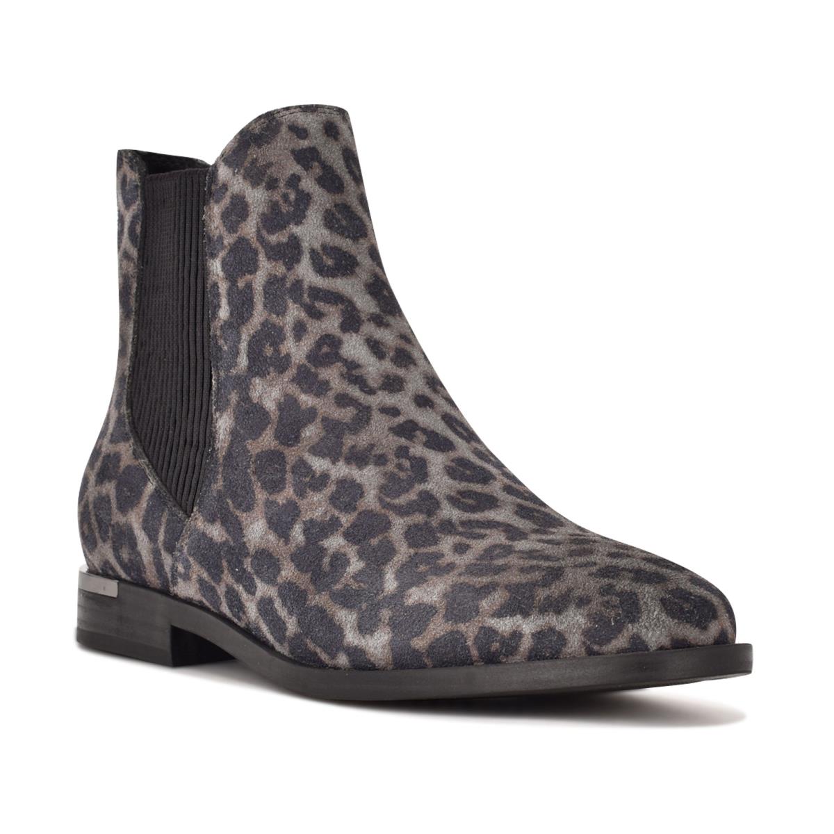 Nine West Agate Chelsea Booties Grey / Leopard | JVXK16204