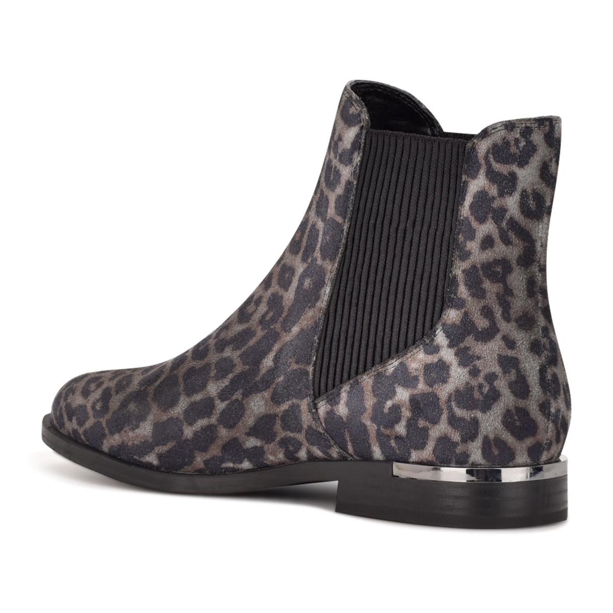 Nine West Agate Chelsea Booties Grey / Leopard | JVXK16204