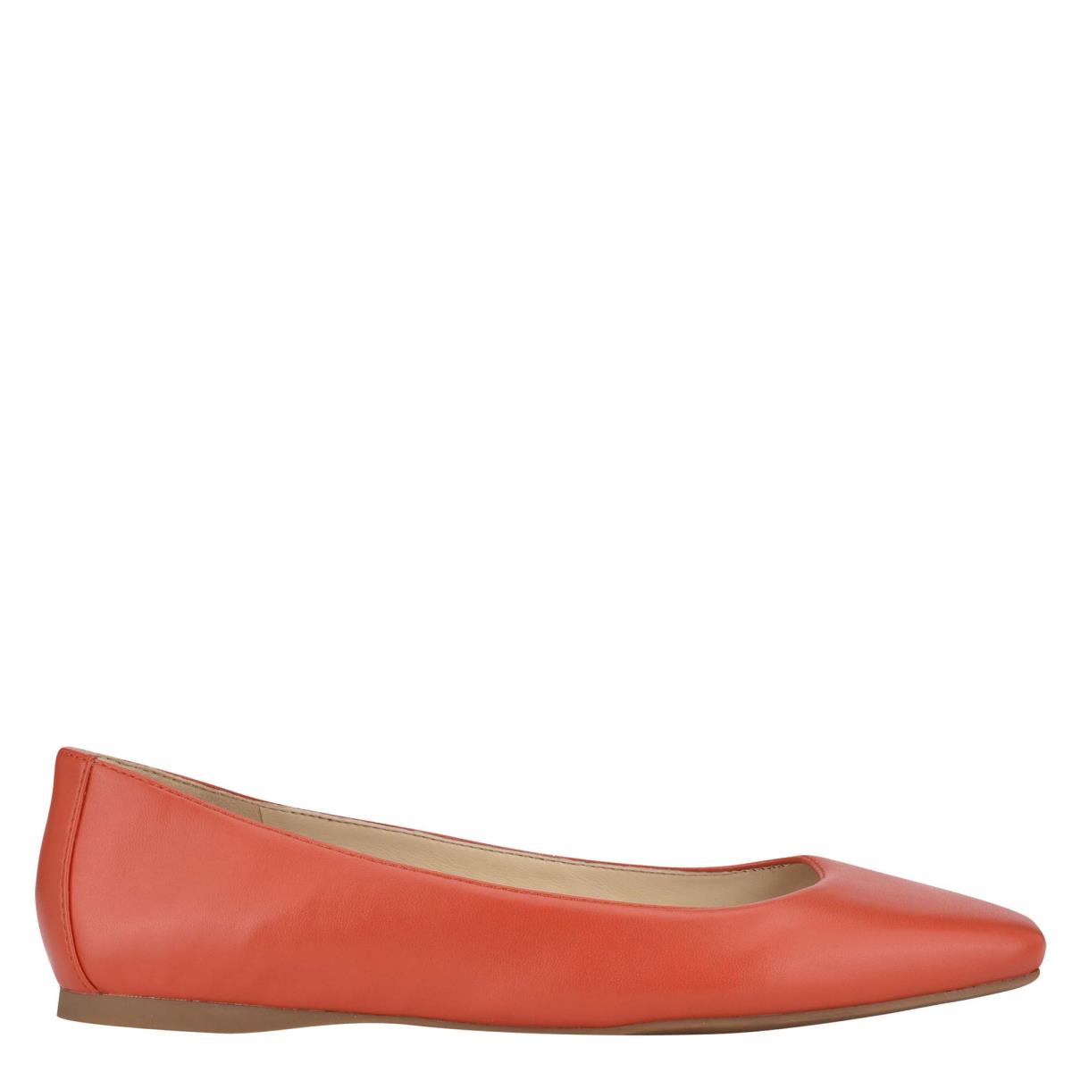 Nine West Alena Square-Toe Ballet Flats Orange | JKBD20153