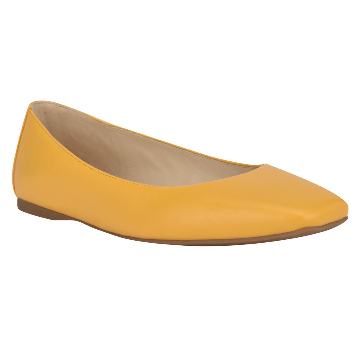 Nine West Alena Square-Toe Ballet Flats Yellow | ZSRP17894