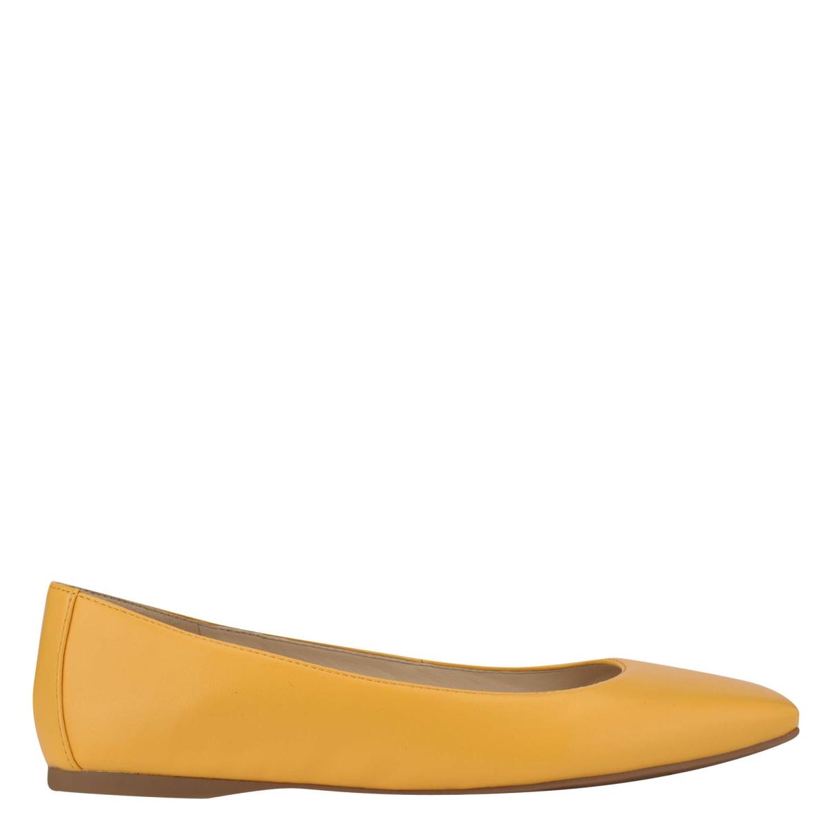 Nine West Alena Square-Toe Ballet Flats Yellow | ZSRP17894