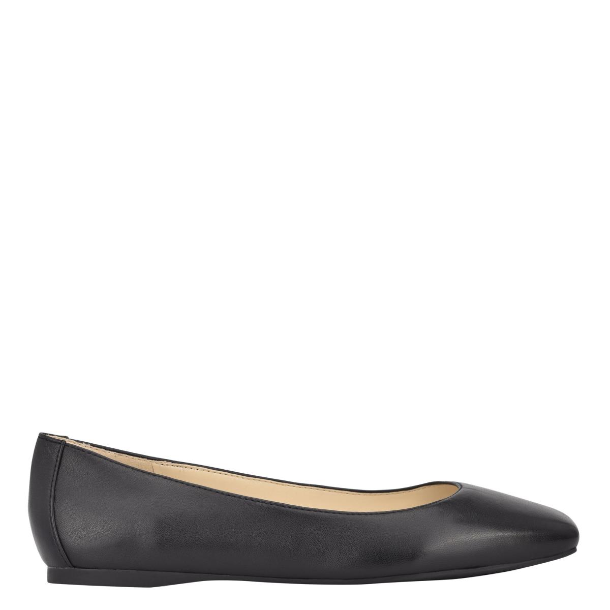 Nine West Alena Square-Toe Flats Black | TEUV73025