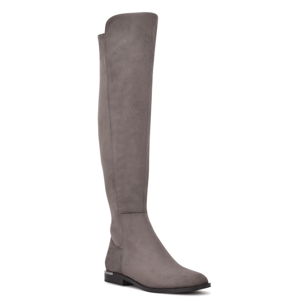 Nine West Allair Over the Knee Boots Grey | NYGZ72153