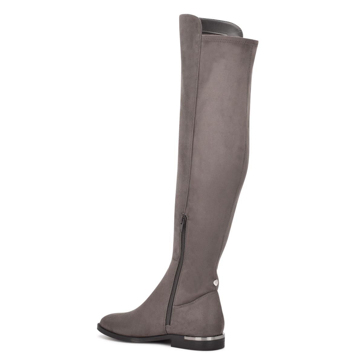 Nine West Allair Over the Knee Boots Grey | NYGZ72153