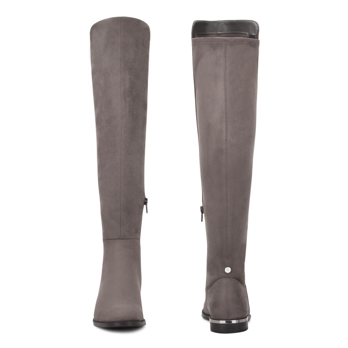 Nine West Allair Over the Knee Boots Grey | NYGZ72153