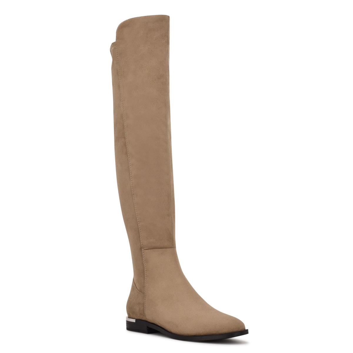 Nine West Allair Wide Calf Over the Knee Boots Brown | QCDY12598