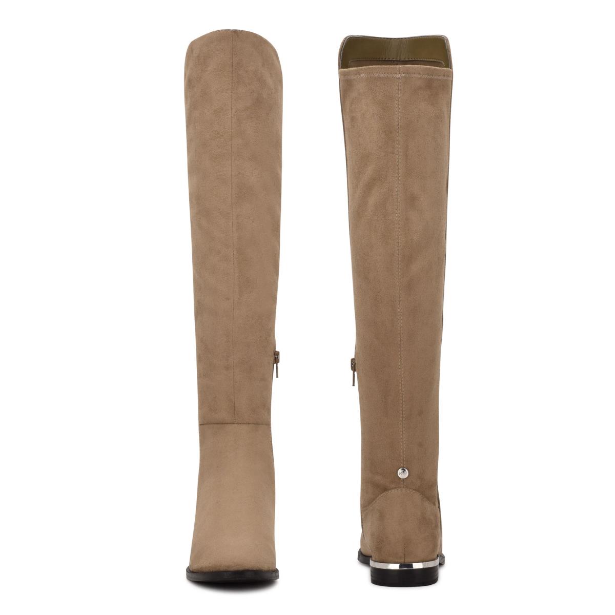 Nine West Allair Wide Calf Over the Knee Boots Brown | QCDY12598