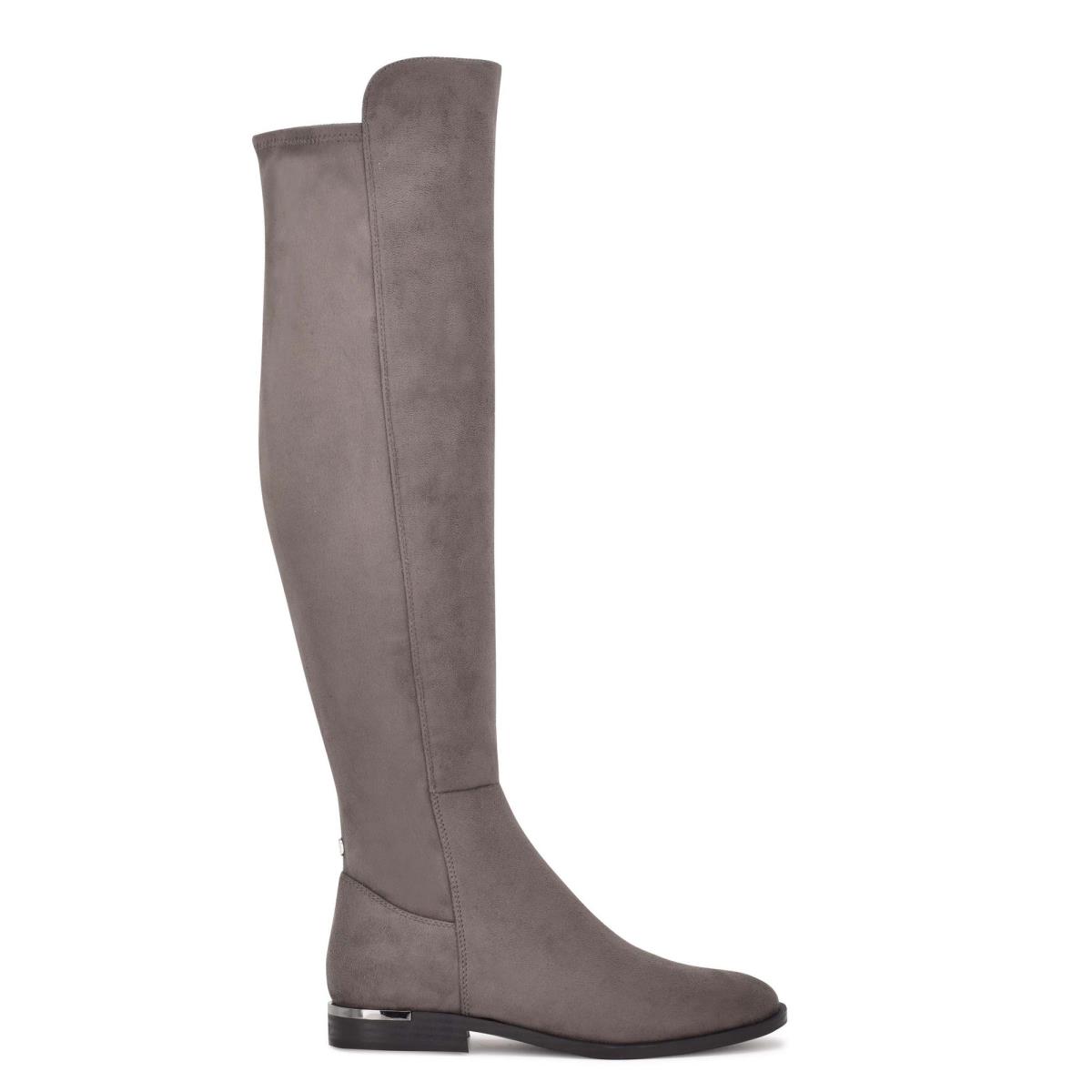 Nine West Allair Wide Calf Over the Knee Boots Grey | ZBHF58912