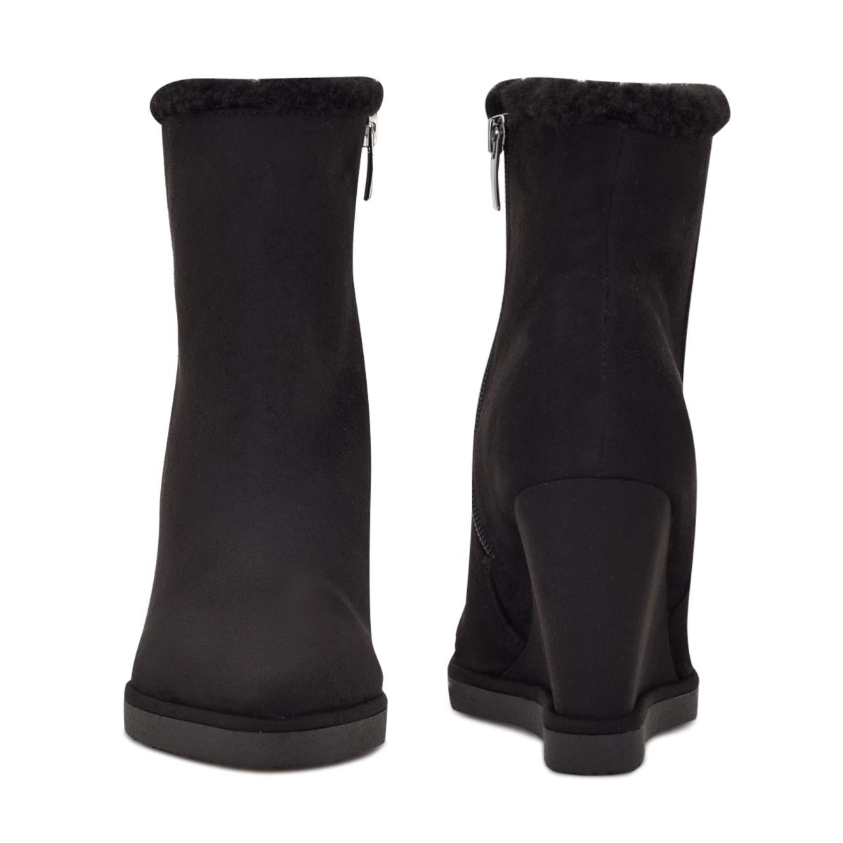 Nine West Apres Wedge Booties Black | UJDA56384