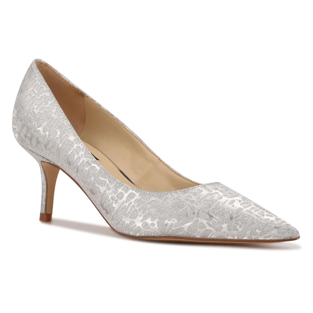 Nine West Arlene Pointy Toe Pumps Silver / Leopard | XZHE39205