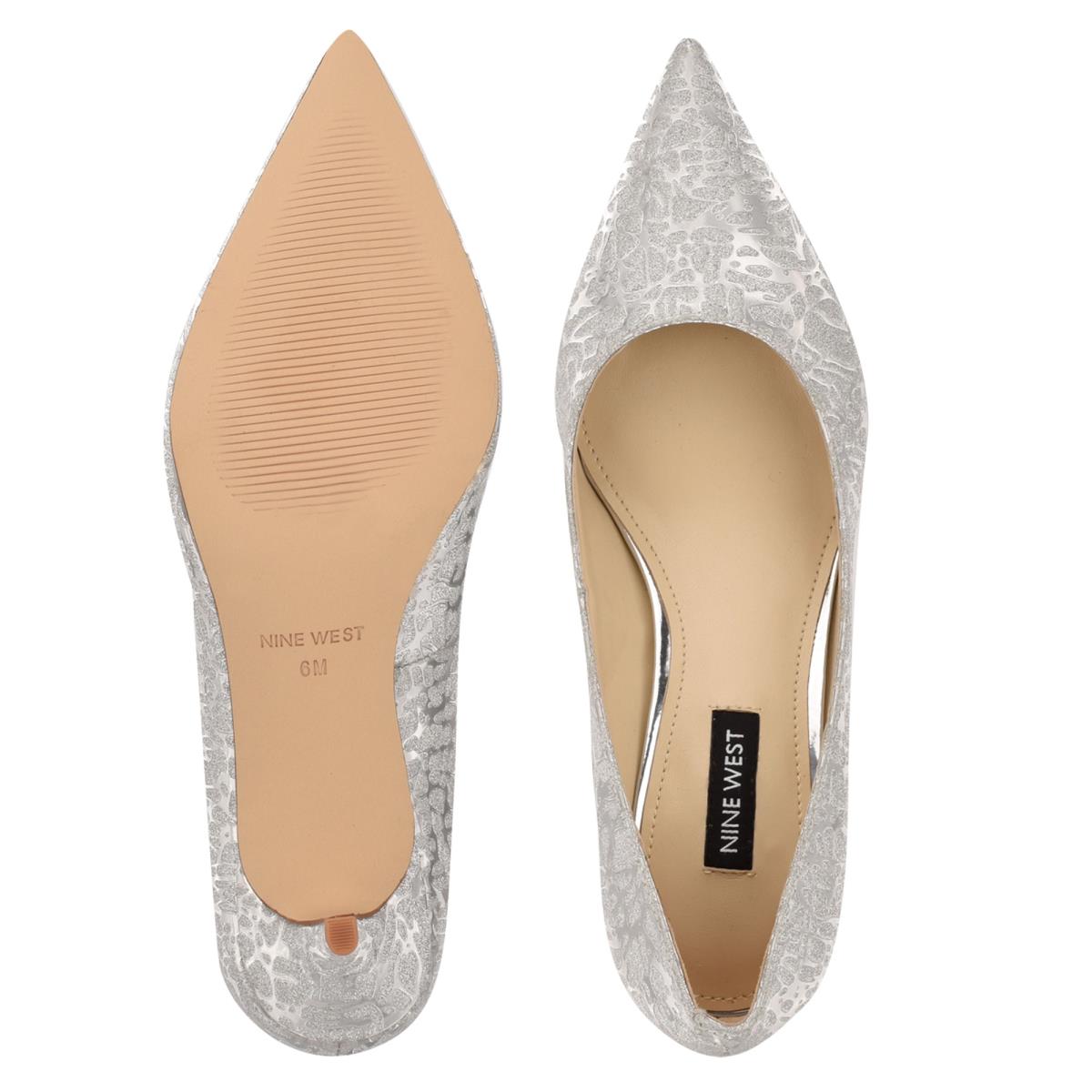 Nine West Arlene Pointy Toe Pumps Silver / Leopard | XZHE39205