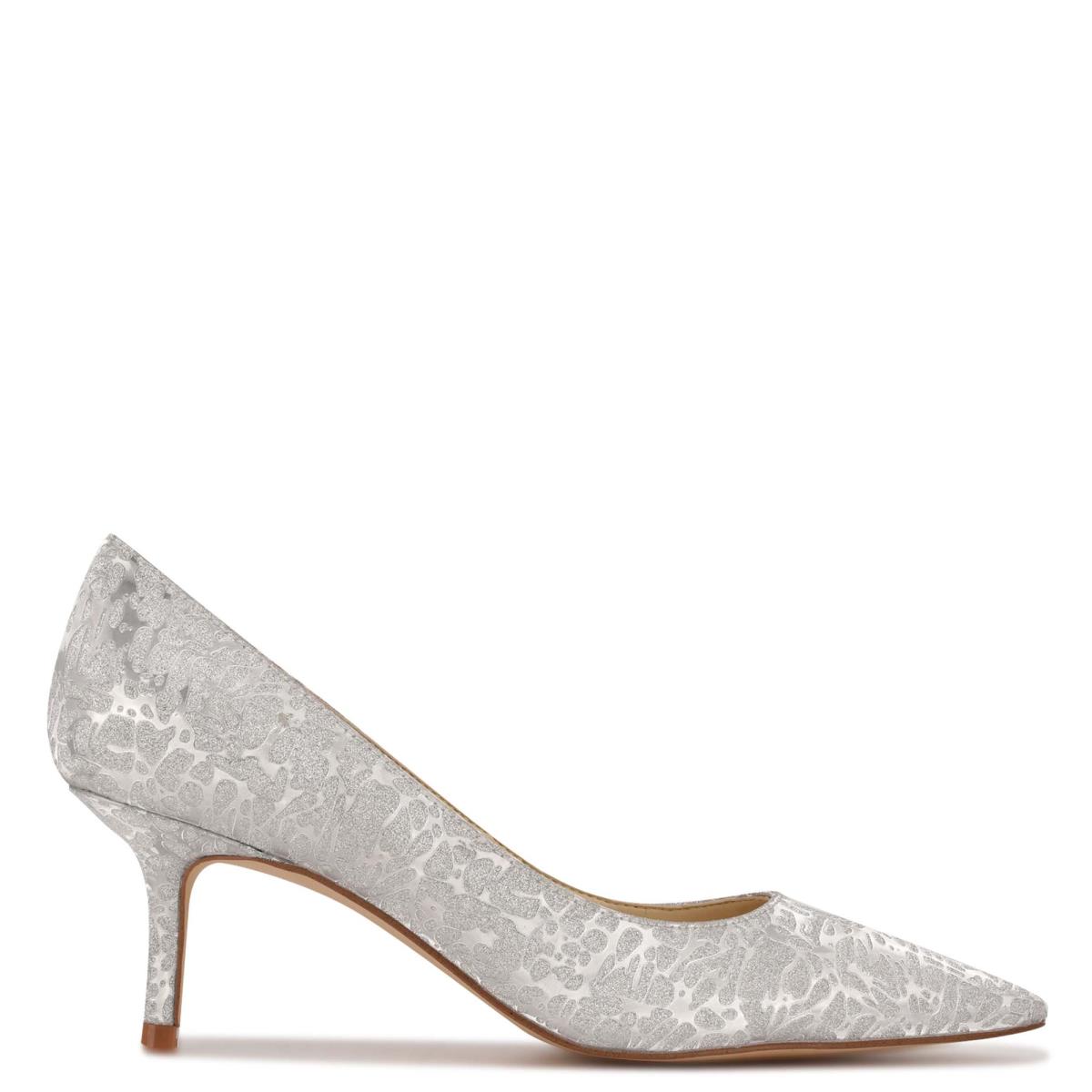 Nine West Arlene Pointy Toe Pumps Silver / Leopard | XZHE39205