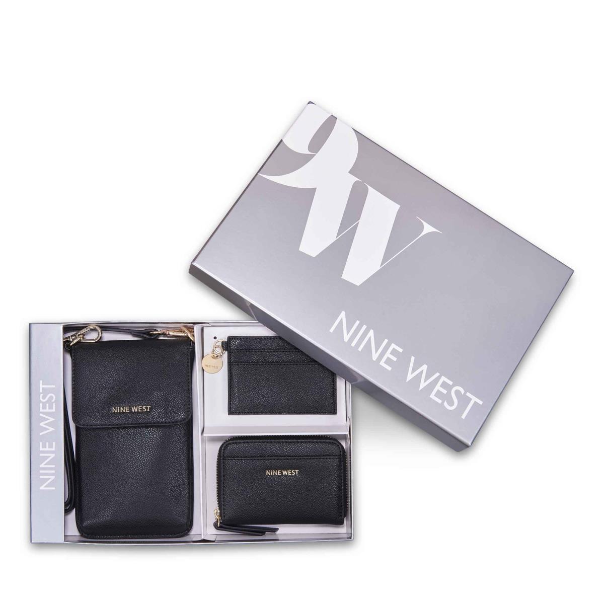 Nine West Azalea 3 Piece Box Set Wallets Black | IBJX08571