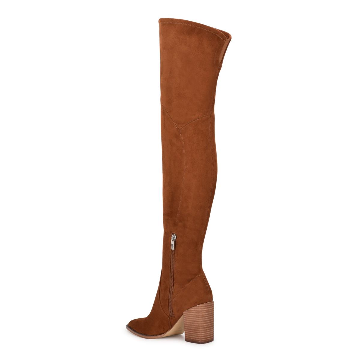 Nine West Barret Over The Knee Heeled Boots Brown | VDYL56821