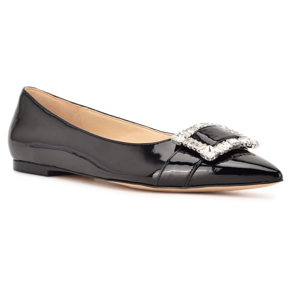 Nine West Behold Dress Ballet Flats Black | WHCS37652