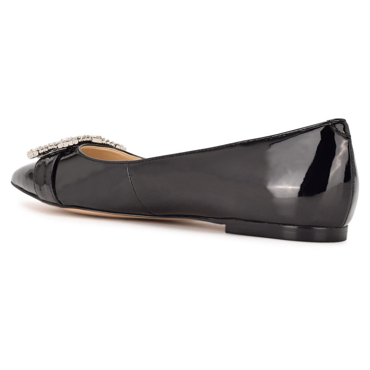 Nine West Behold Dress Ballet Flats Black | WHCS37652