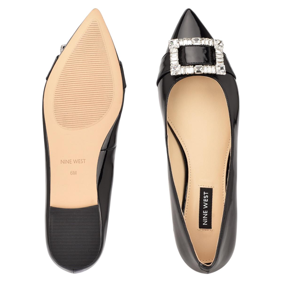 Nine West Behold Dress Ballet Flats Black | WHCS37652