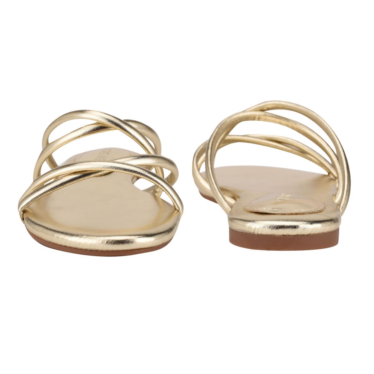 Nine West Beva Flat Slide Sandals Silver | QMTD87164