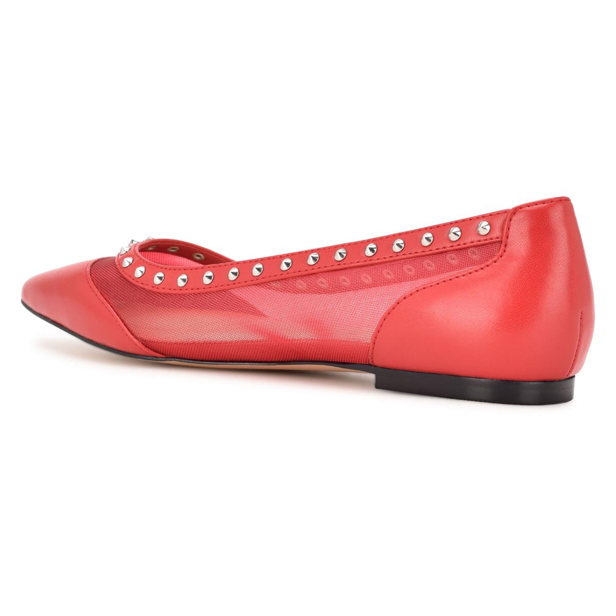 Nine West Bizzie Pointy Toe Ballet Flats Pink | ESON90486