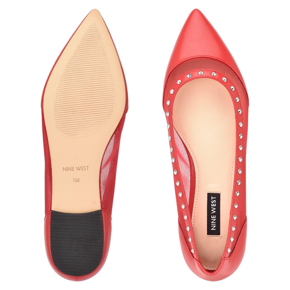 Nine West Bizzie Pointy Toe Ballet Flats Pink | ESON90486