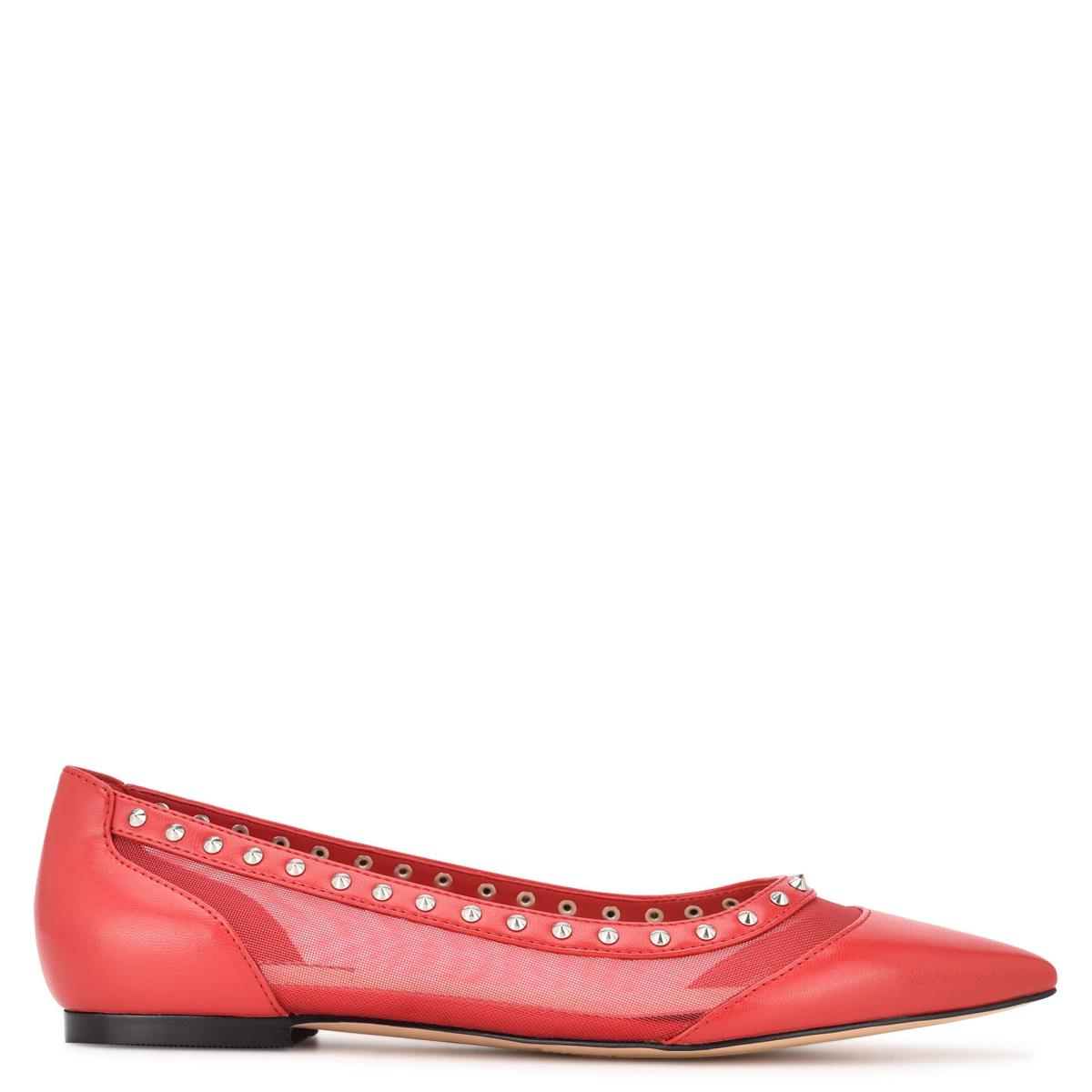 Nine West Bizzie Pointy Toe Ballet Flats Pink | ESON90486