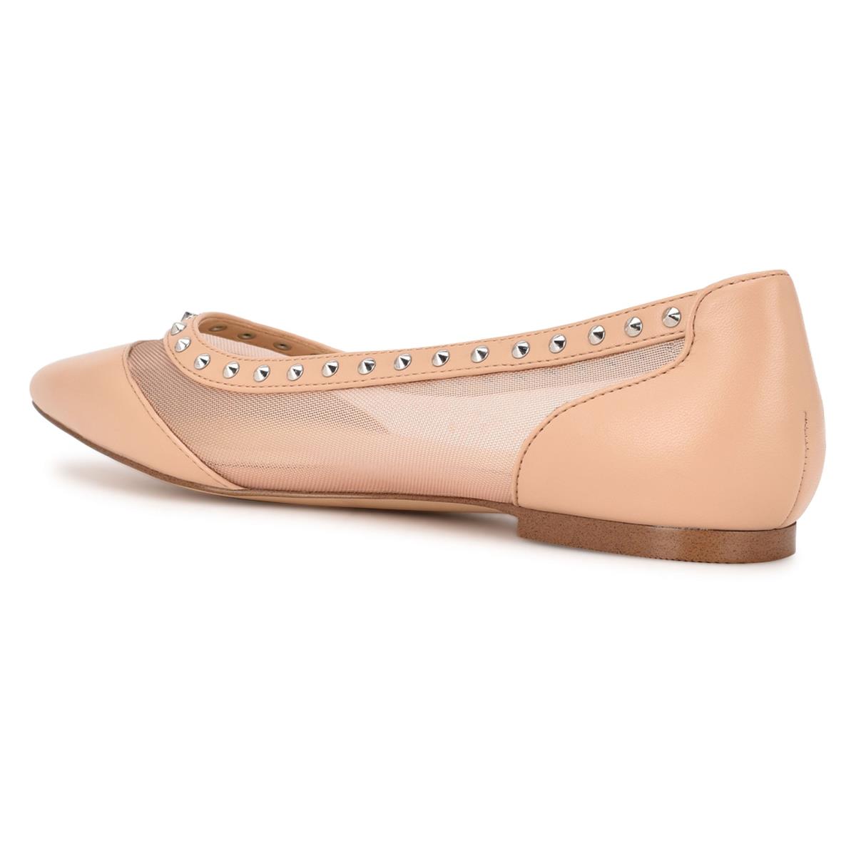 Nine West Bizzie Pointy Toe Ballet Flats Pink | MVWJ72401