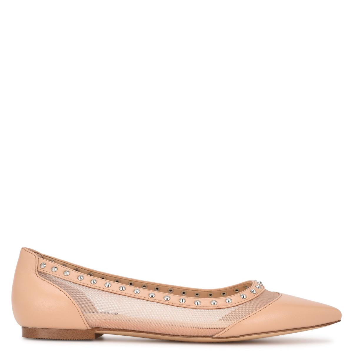 Nine West Bizzie Pointy Toe Ballet Flats Pink | MVWJ72401