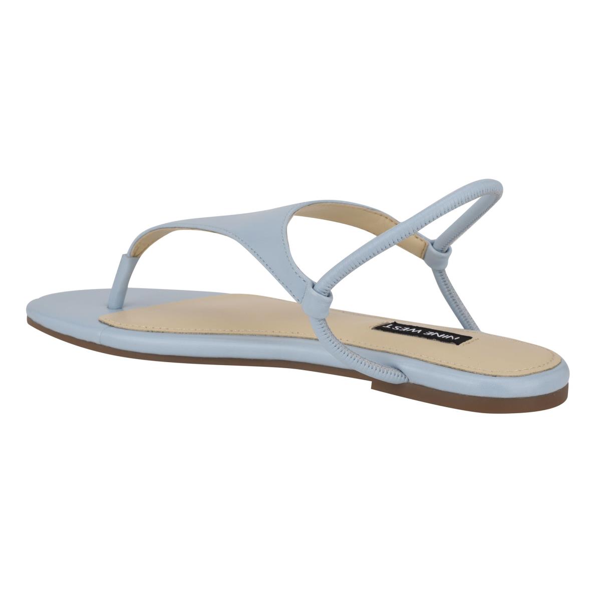 Nine West Braydin Stretch Flat Sandals Blue | JVRT05283