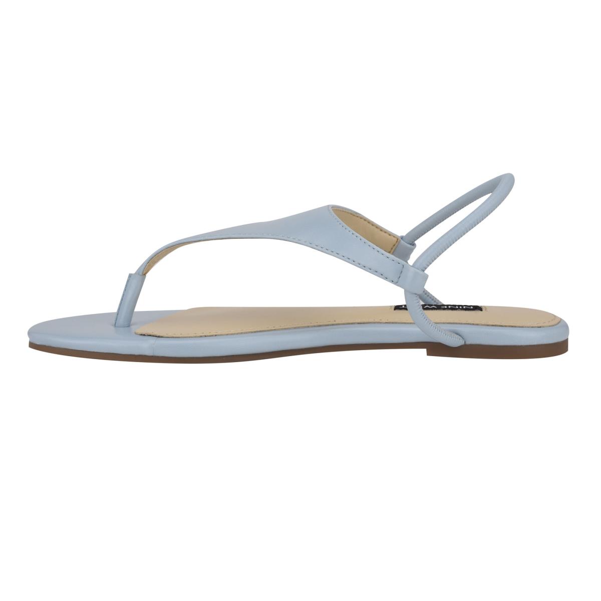 Nine West Braydin Stretch Flat Sandals Blue | JVRT05283