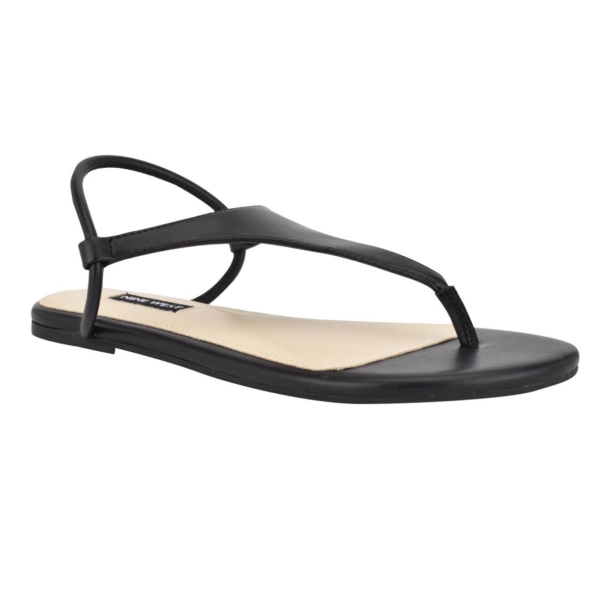 Nine West Braydin Stretch Flat Sandals Black | QWDB76249