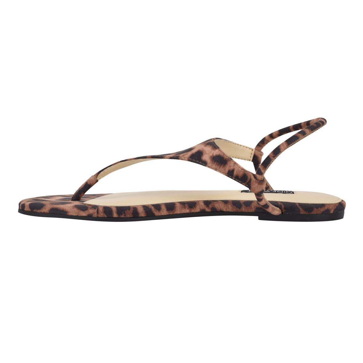 Nine West Braydin Stretch Flat Sandals Leopard | DIOS73029