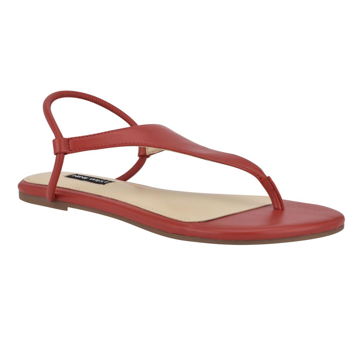 Nine West Braydin Stretch Flat Sandals Red | HKCQ30761