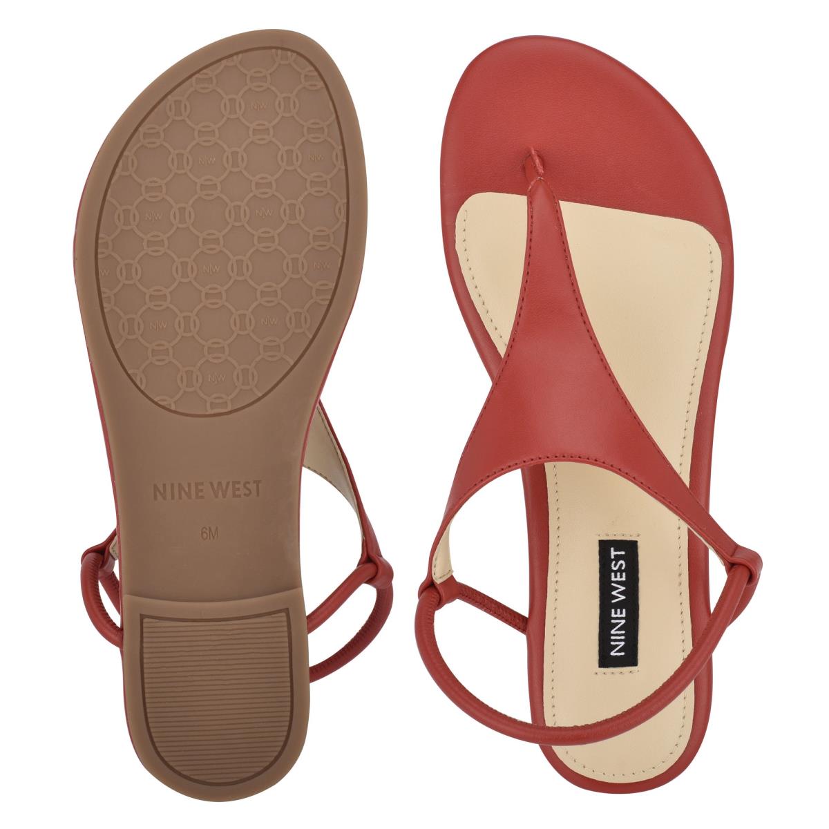 Nine West Braydin Stretch Flat Sandals Red | HKCQ30761