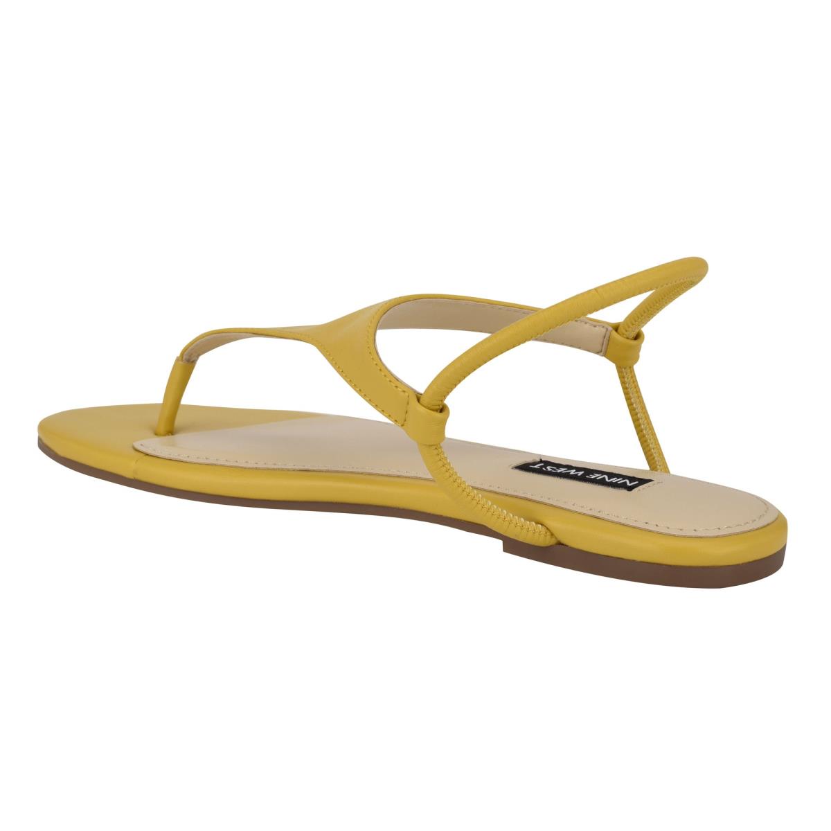 Nine West Braydin Stretch Flat Sandals Yellow | HJPZ96017