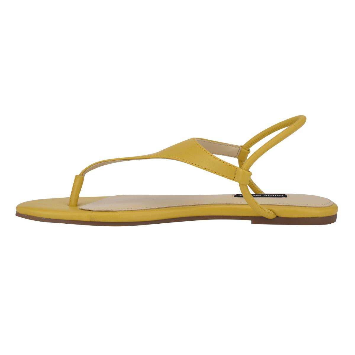 Nine West Braydin Stretch Flat Sandals Yellow | HJPZ96017