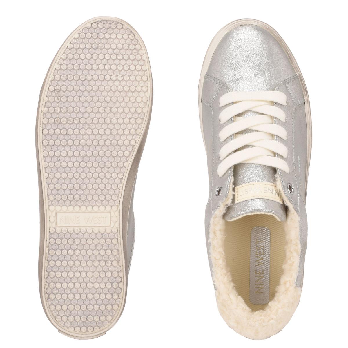 Nine West Bribe Casual Sneakers Silver | JYVQ64307