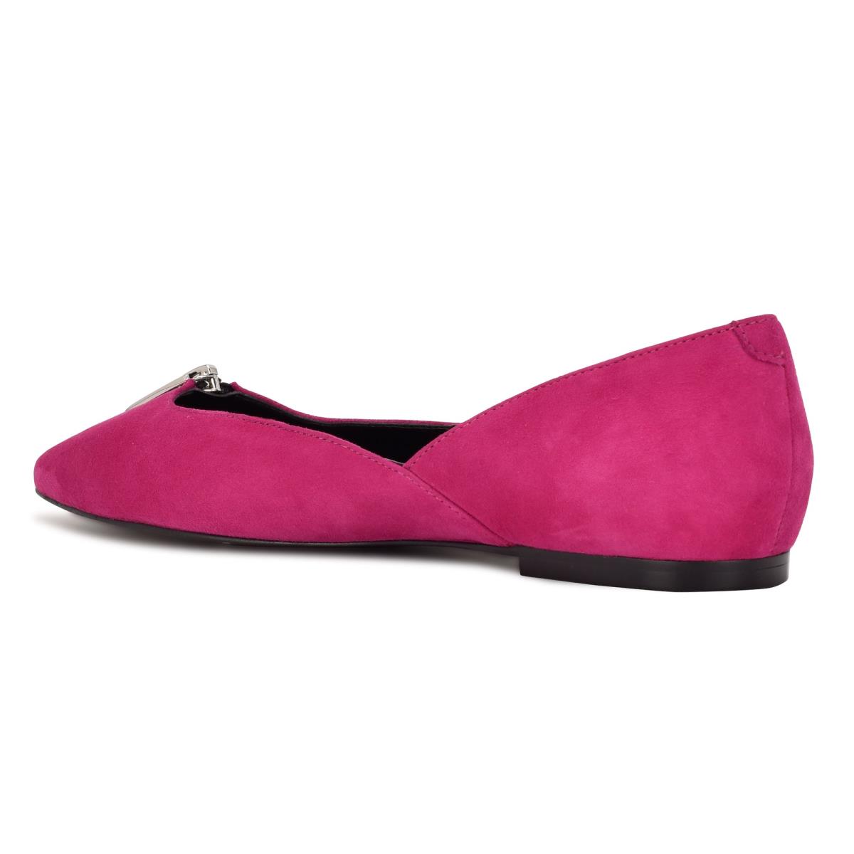 Nine West Brina Pointy Toe Ballet Flats Pink | SVRJ09175