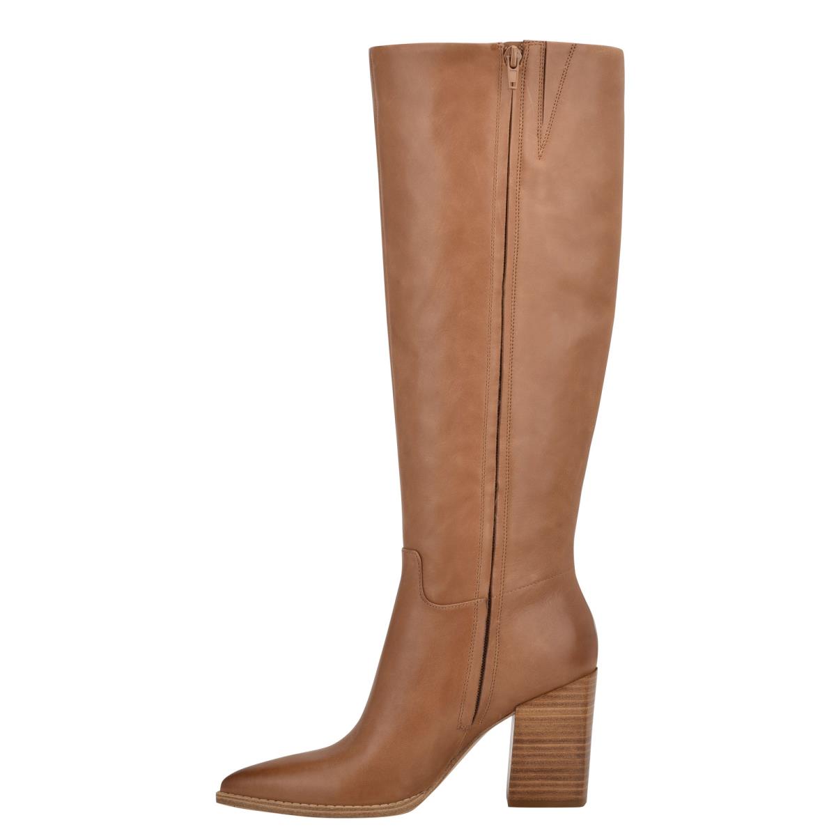 Nine West Brixe Heeled Boots Beige | CUDA76059