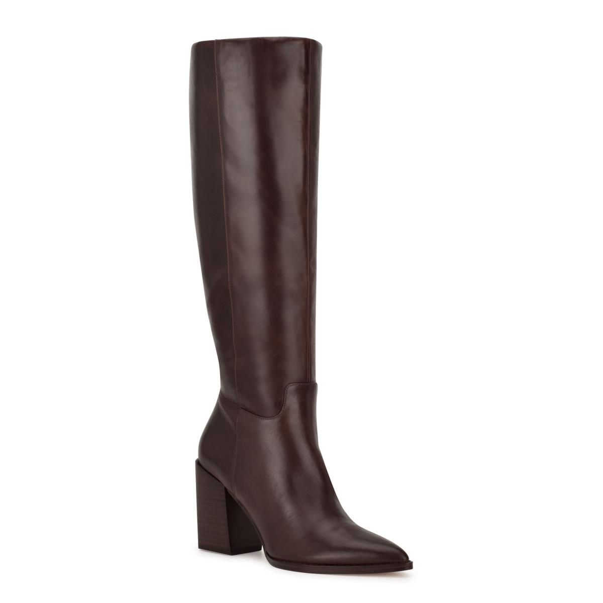 Nine West Brixe Heeled Boots Brown | ACXG94085