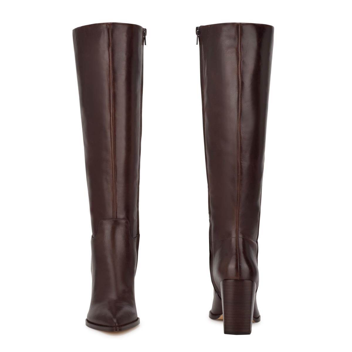 Nine West Brixe Heeled Boots Brown | ACXG94085